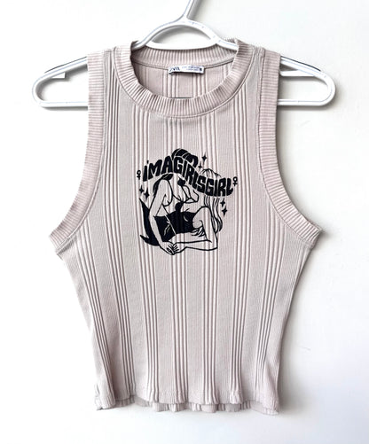 Girls Girl Ribbed Cropped Tank