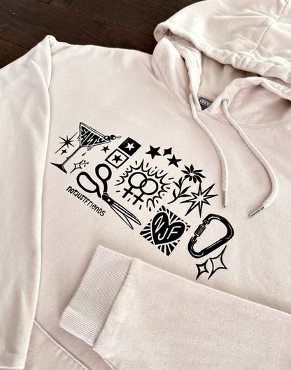 Patchwork Printed Hoodie