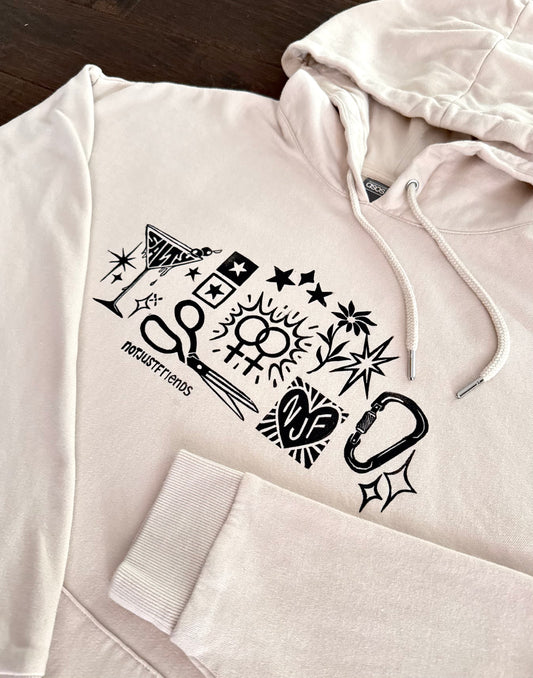 Patchwork Printed Hoodie