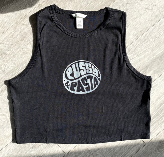 Pussy & Pasta Cropped Tank