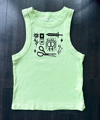 Patchwork Printed Tank Top