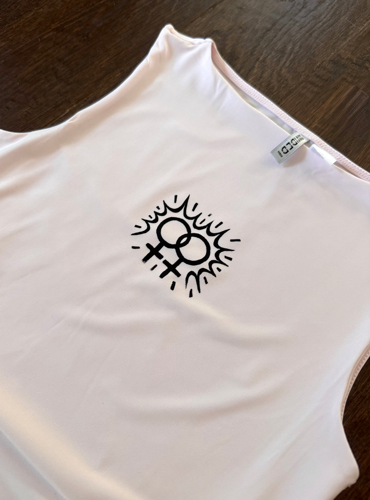 Double Venus Ruched-Side Asymmetrical Tank