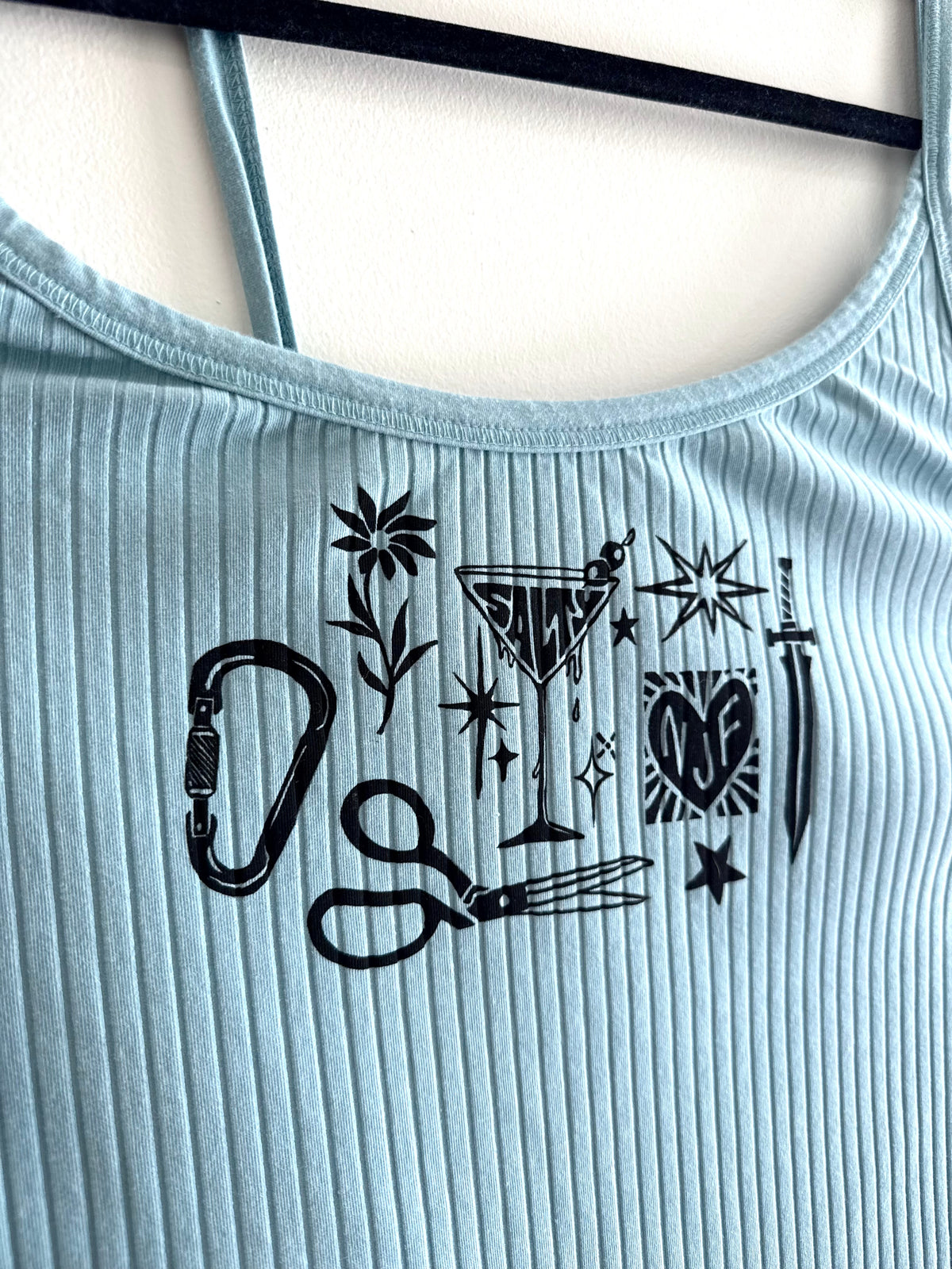 Patchwork Printed Cropped Tank