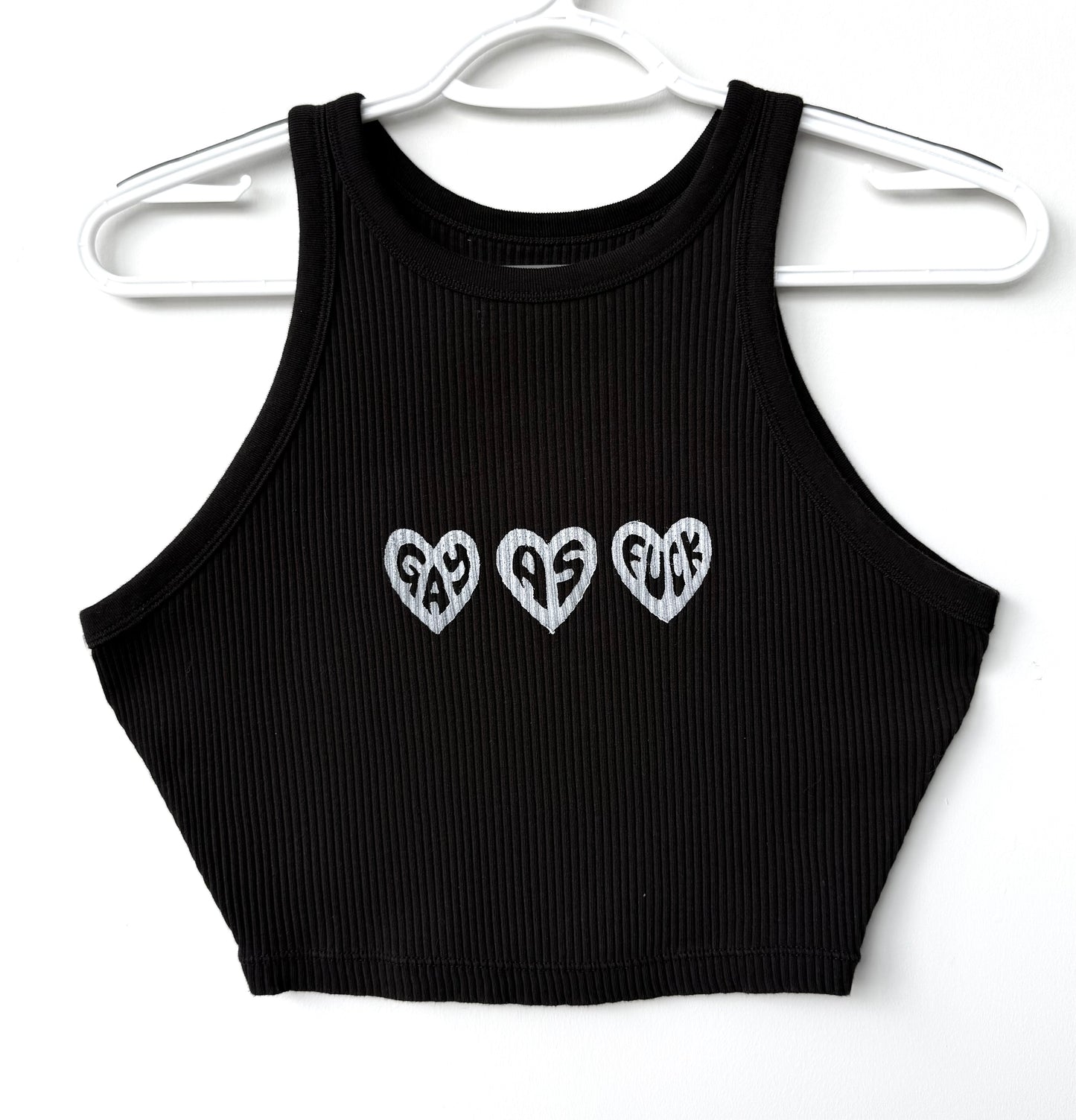 Gay As Fuck Cropped Ribbed Tank