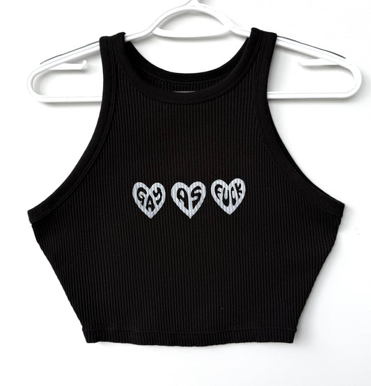 Gay As Fuck Cropped Ribbed Tank