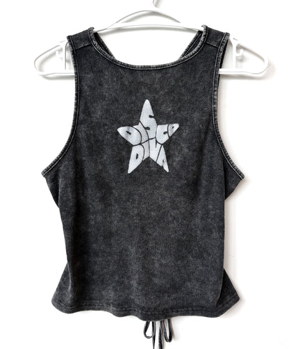 Disco Diva Open-Back Tie-Up Tank