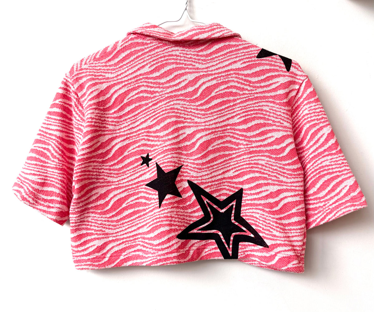 Disco Diva Cropped Button-Up