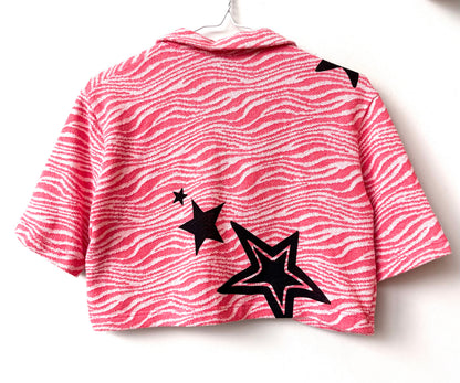 Disco Diva Cropped Button-Up