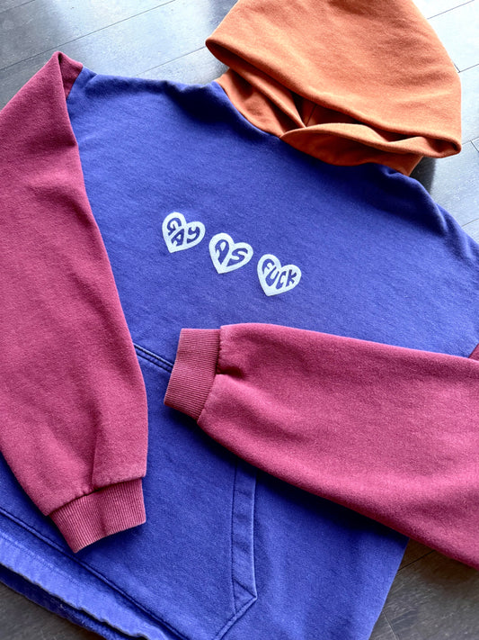 Gay As Fuck Colour Block Hoodie