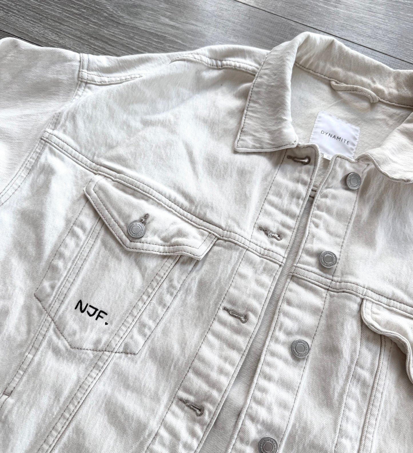 Profiles Patterned Denim Jacket