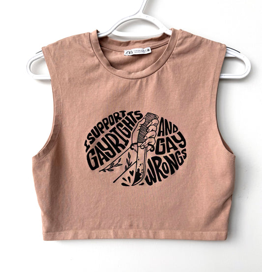 Gay Wrongs Cropped Tank