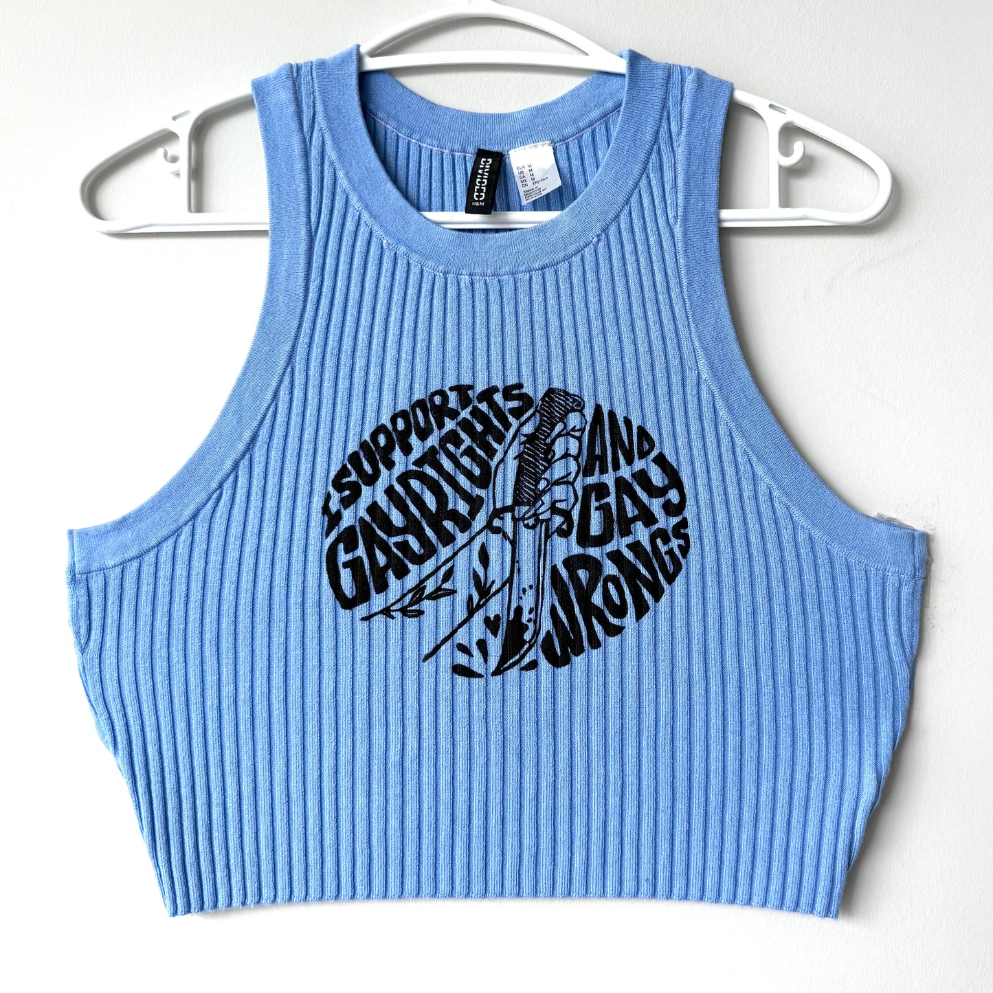 Gay Wrongs Cropped Ribbed Tank