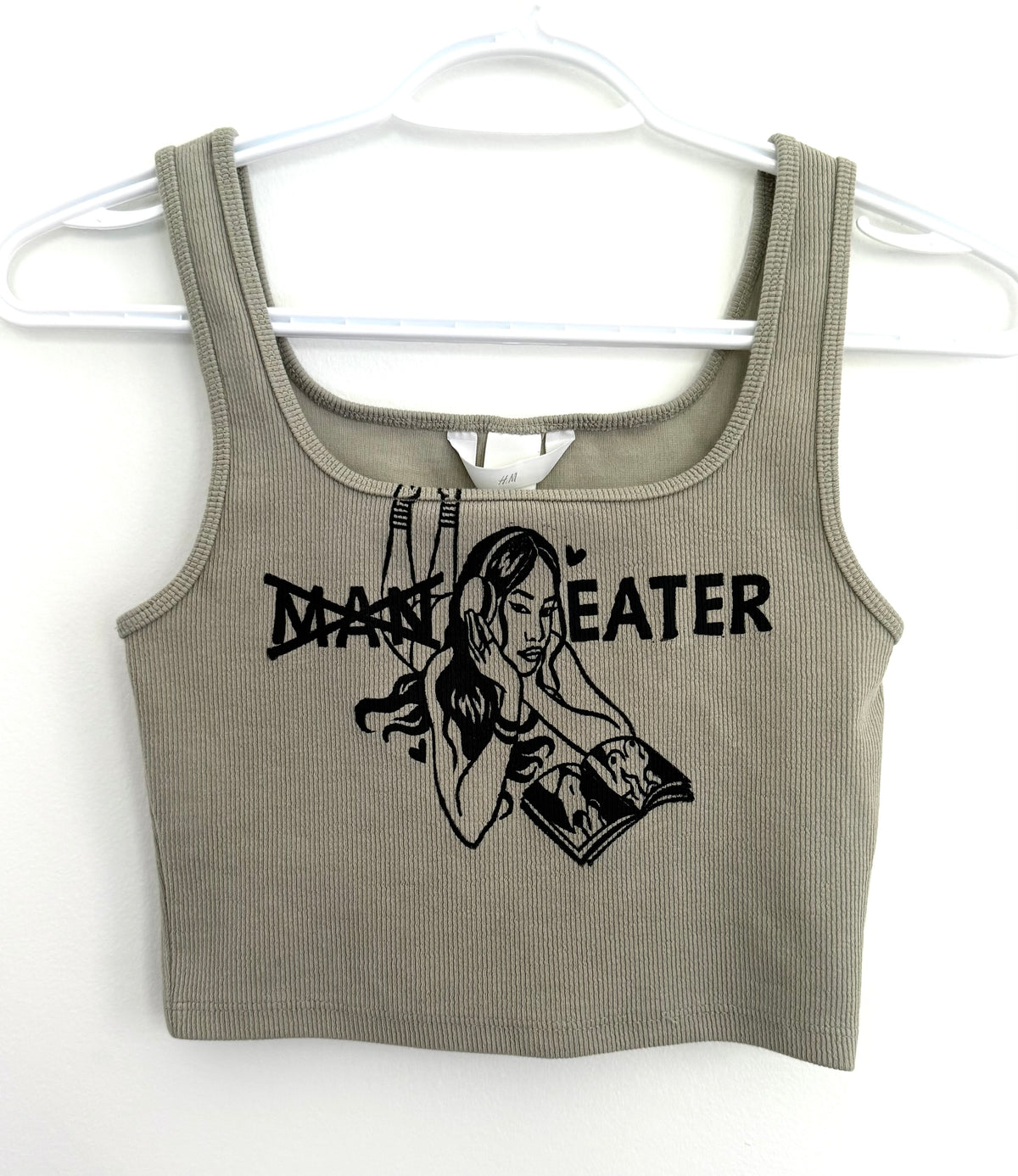 Eater Cropped Ribbed Tank