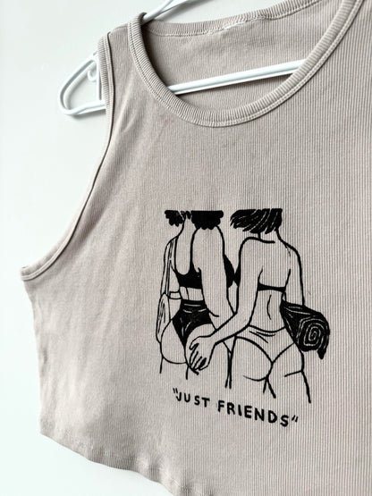 “Just Friends” Beach Babes Cropped Tank