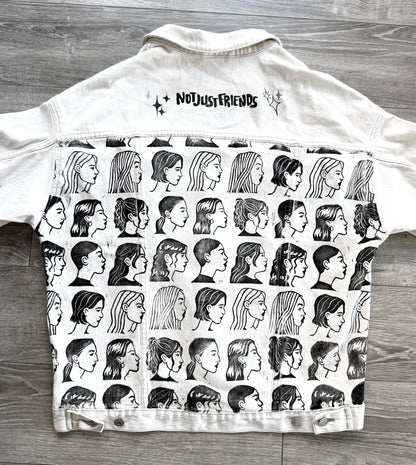 Profiles Patterned Denim Jacket