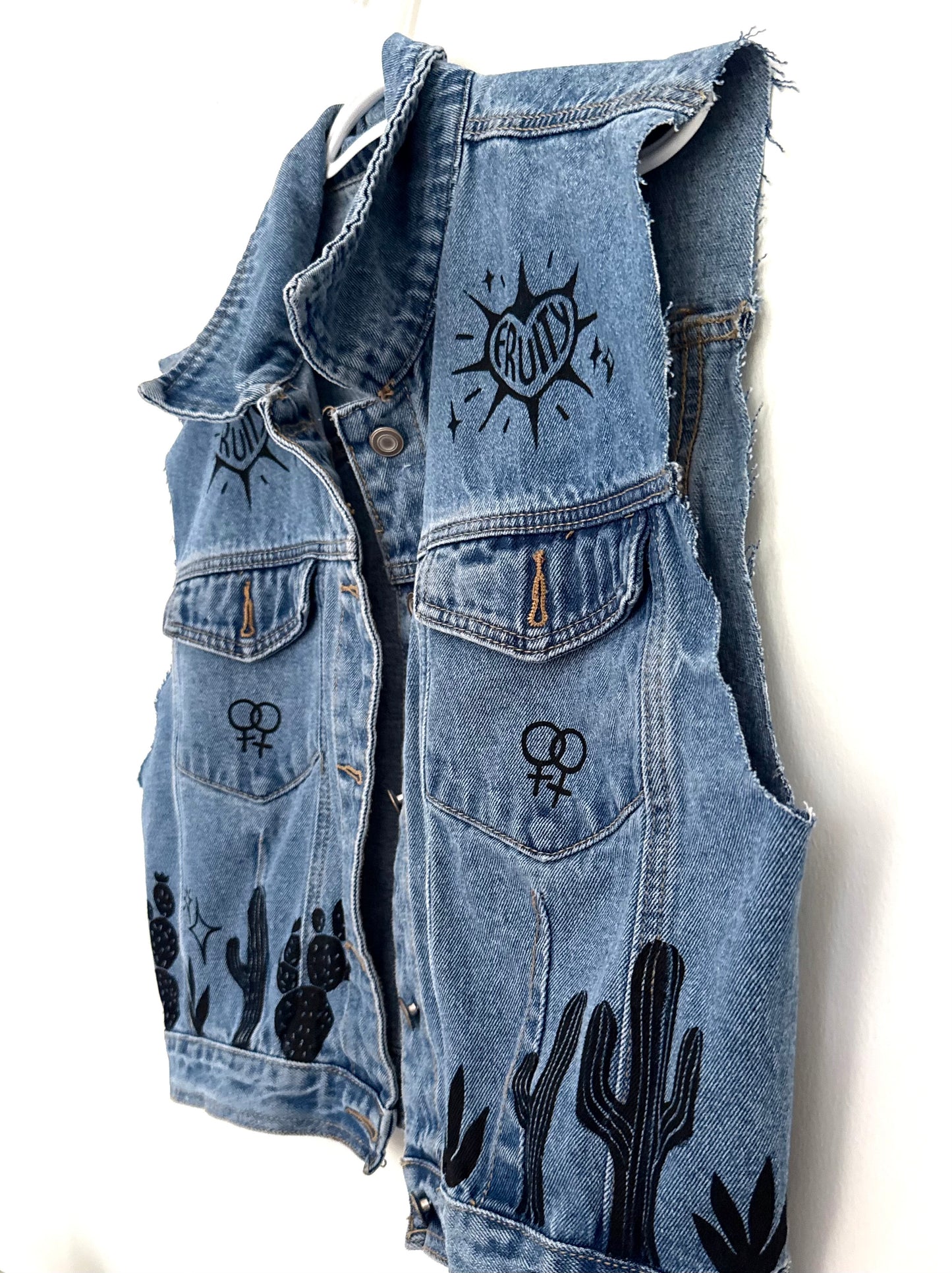 Cowgirl X Fruity Denim Cutoff Vest