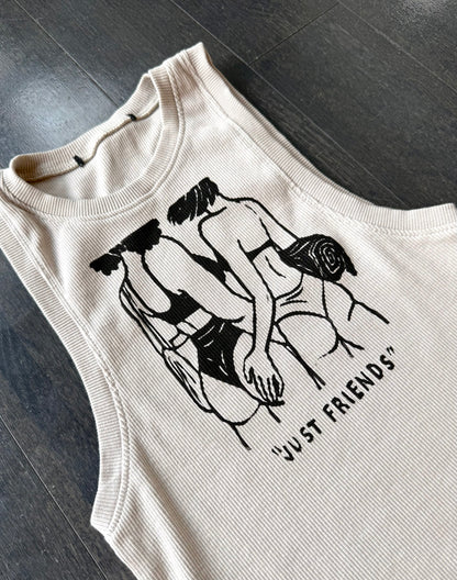 “Just Friends” Beach Babes Cropped Tank