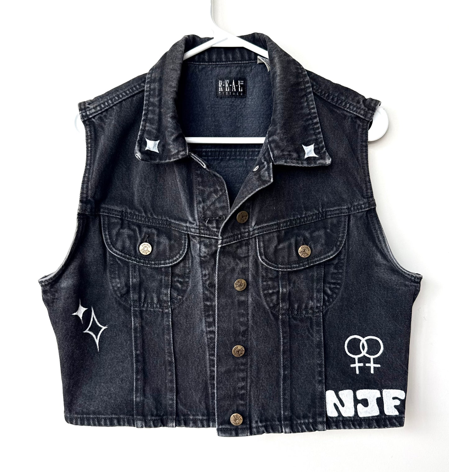 Danger Dyke Hand-Painted Denim Vest