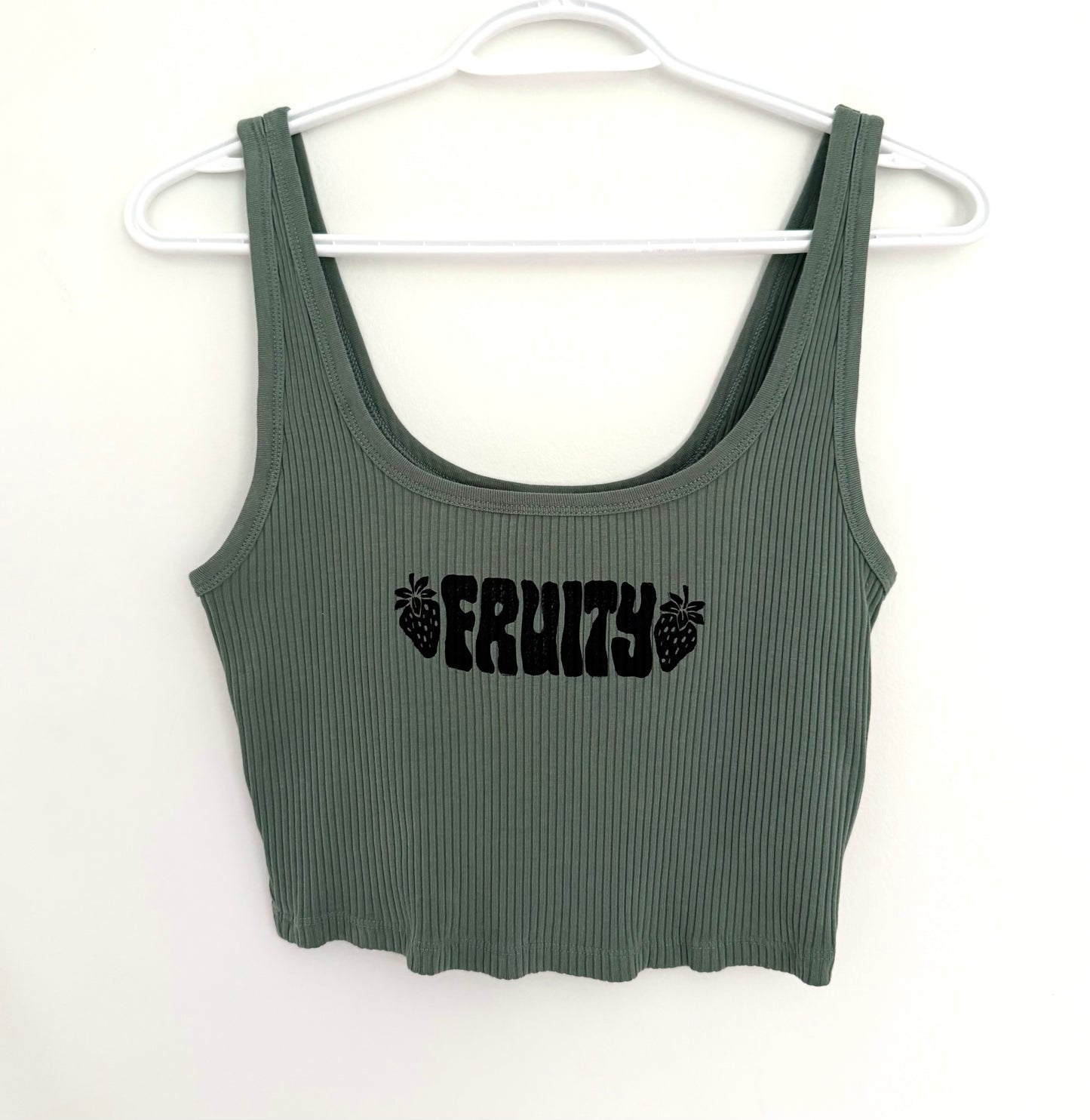 Fruity Cropped Ribbed Tank