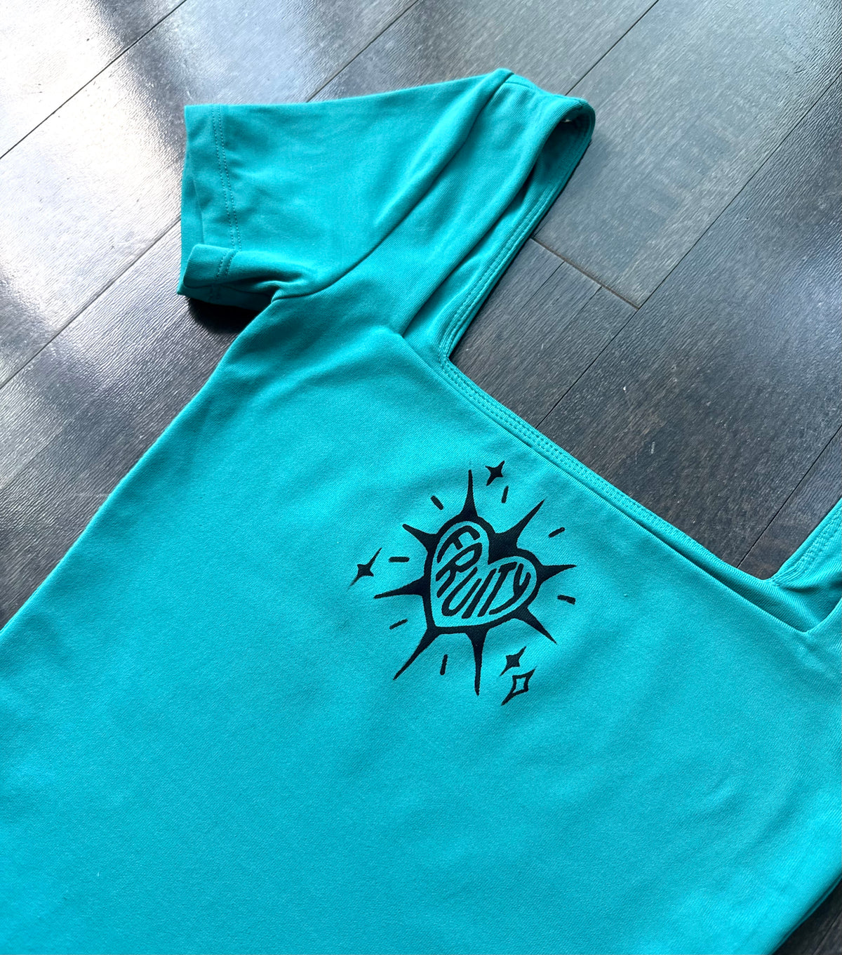 Fruity Square-Neck Cropped Baby T