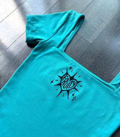 Fruity Square-Neck Cropped Baby T