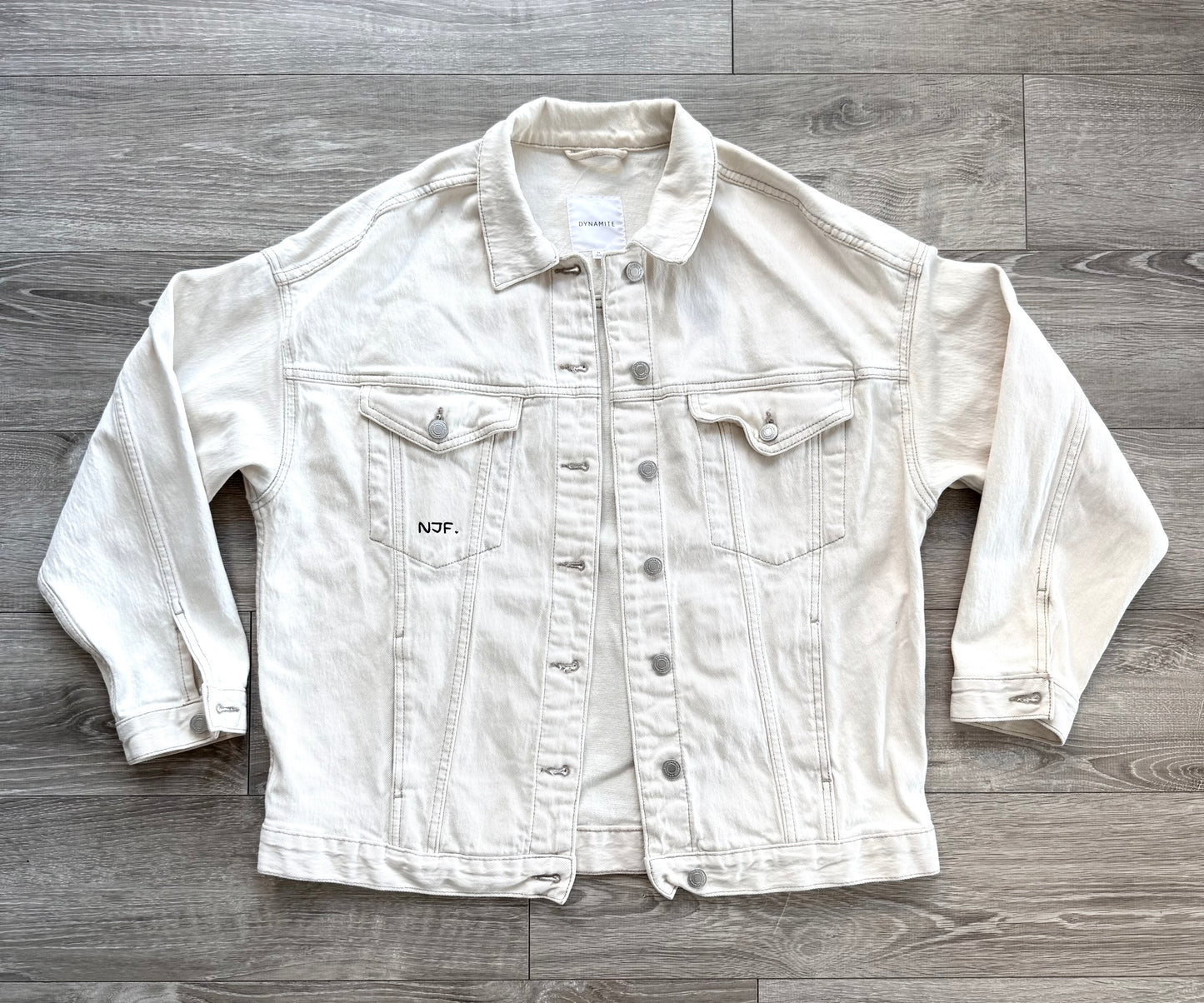 Profiles Patterned Denim Jacket