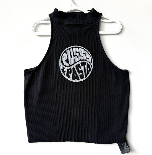 Pussy & Pasta Cropped Tank