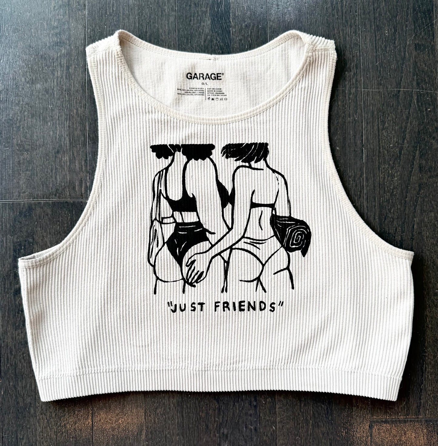 “Just Friends” Beach Babes Cropped Tank