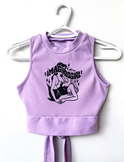 Girls Girl Open-Back Cropped Tank