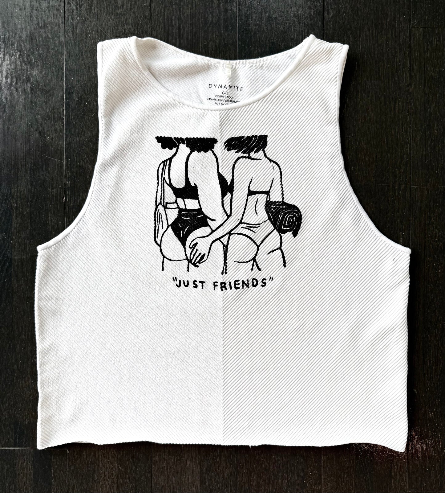 “Just Friends” Beach Babes Cropped Tank