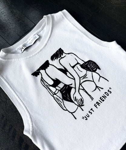 “Just Friends” Beach Babes Cropped Tank