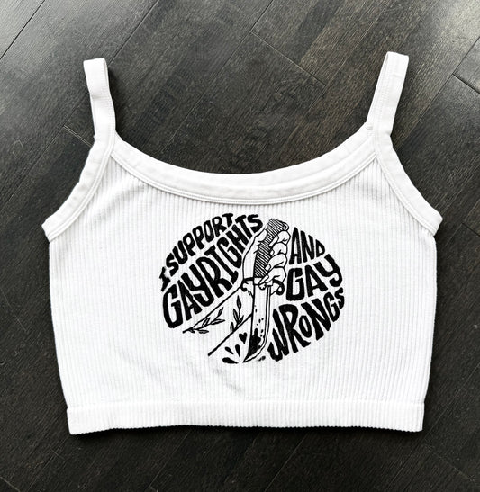 Gay Wrongs Cropped Tank