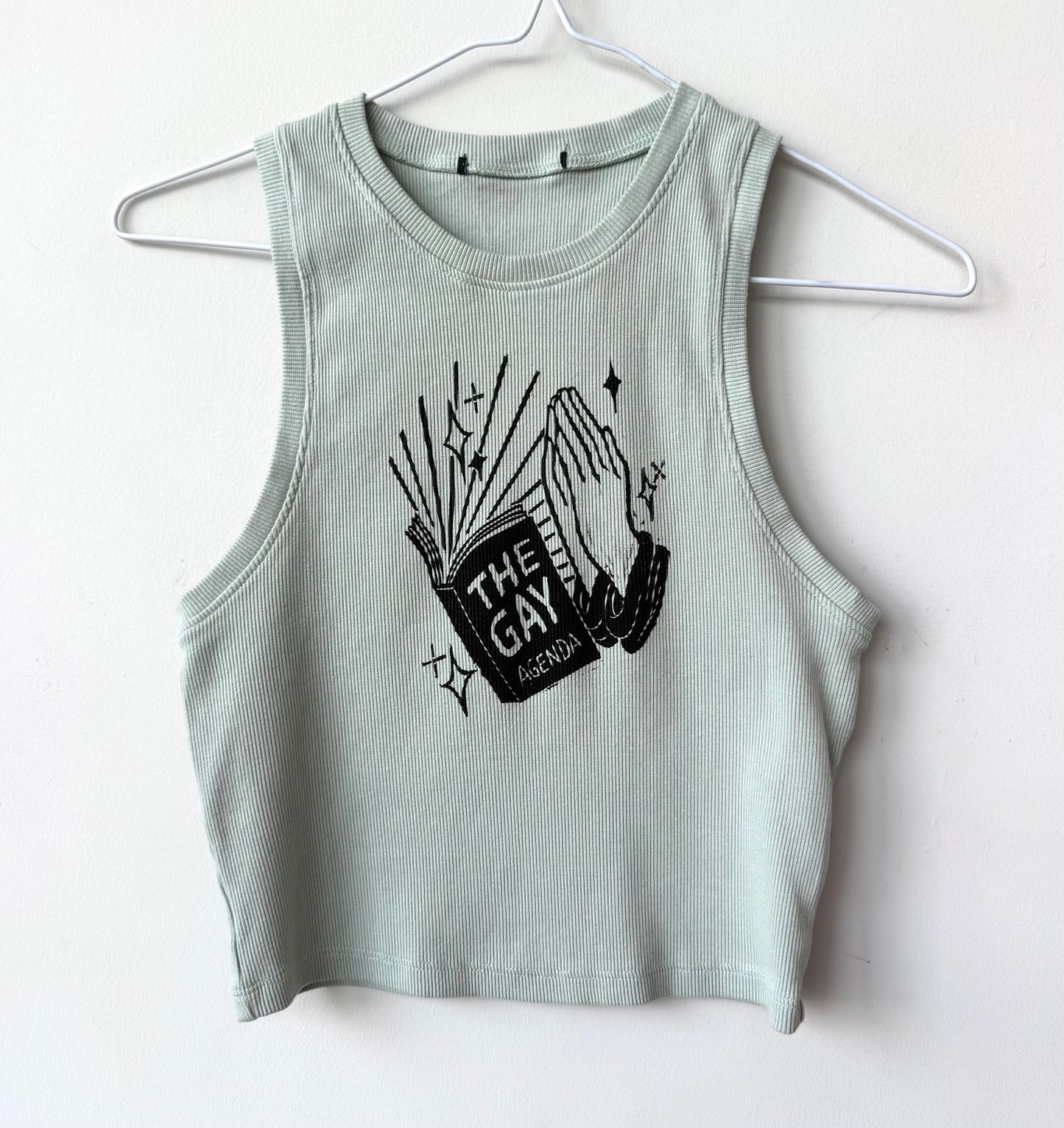 Gay Agenda Cropped Ribbed Tank