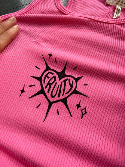 Fruity Ribbed Tank Top