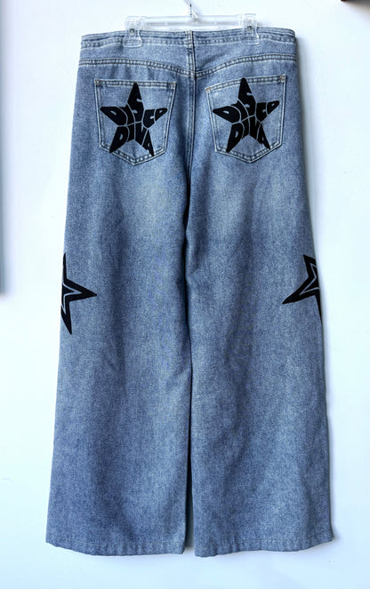 Disco Diva Wide Leg High-Waisted Jeans