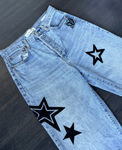 Disco Diva Wide Leg High-Waisted Jeans