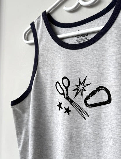 Patchwork Printed Sleeveless Top