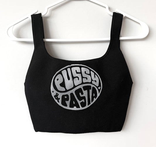 Pussy & Pasta Cropped Tank