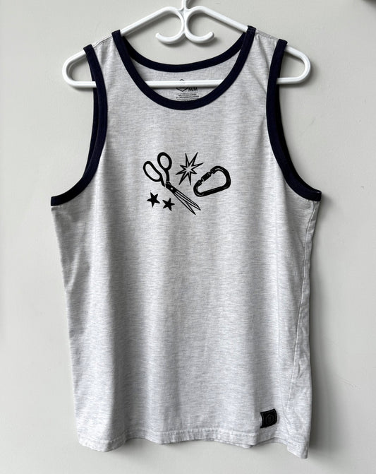 Patchwork Printed Sleeveless Top