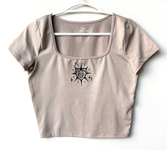 Fruity Cropped Square-Neck Baby T