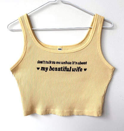 Beautiful Wife Cropped Tank