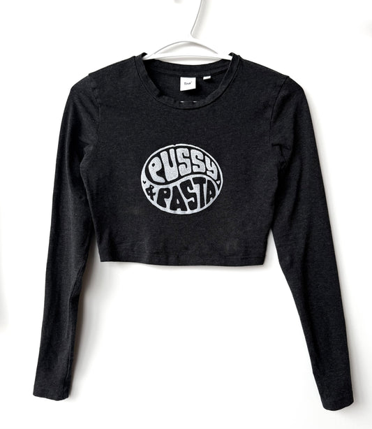 Pussy & Pasta Cropped Long Sleeve