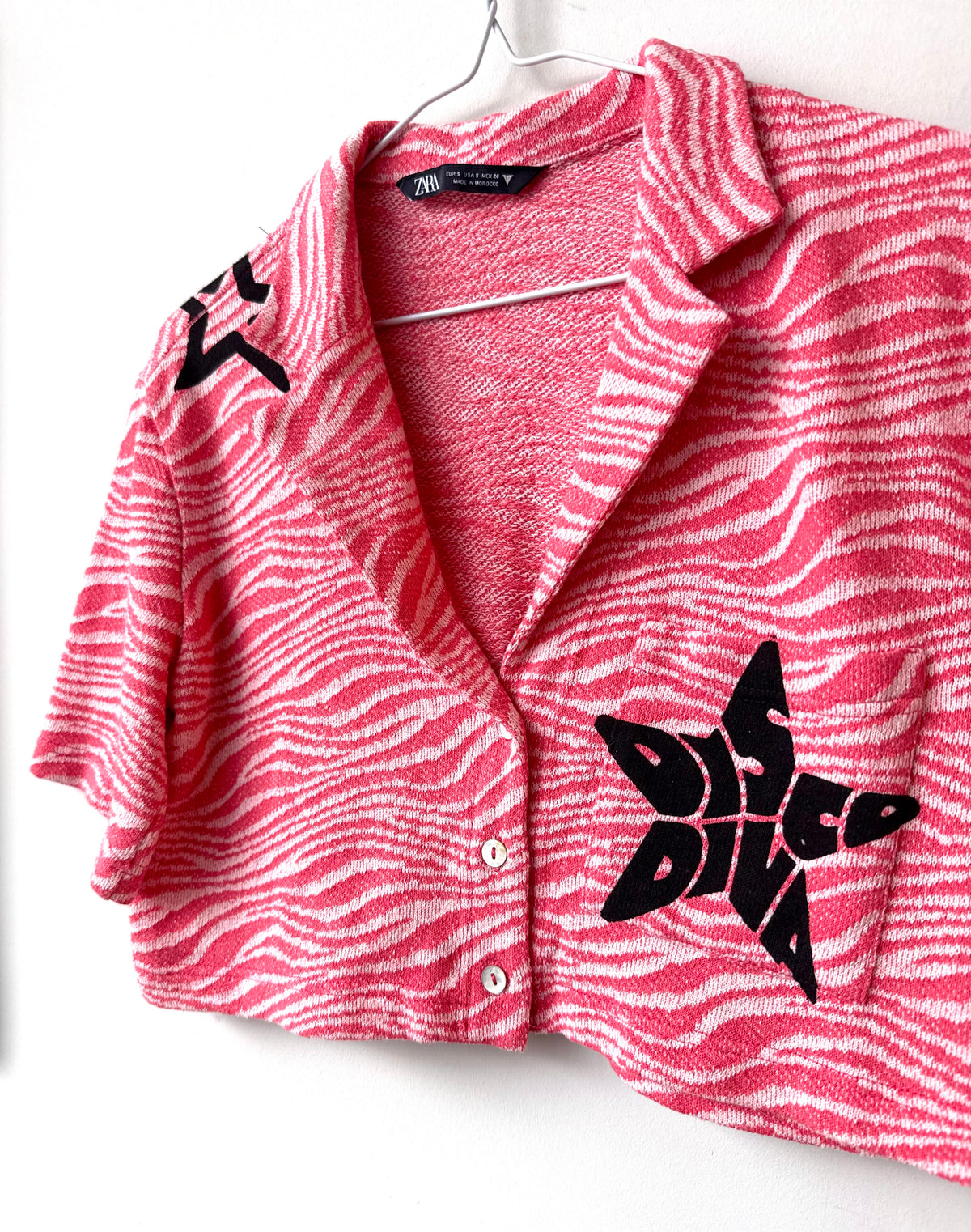 Disco Diva Cropped Button-Up