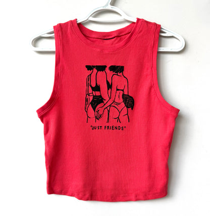 “Just Friends” Beach Babes Cropped Tank
