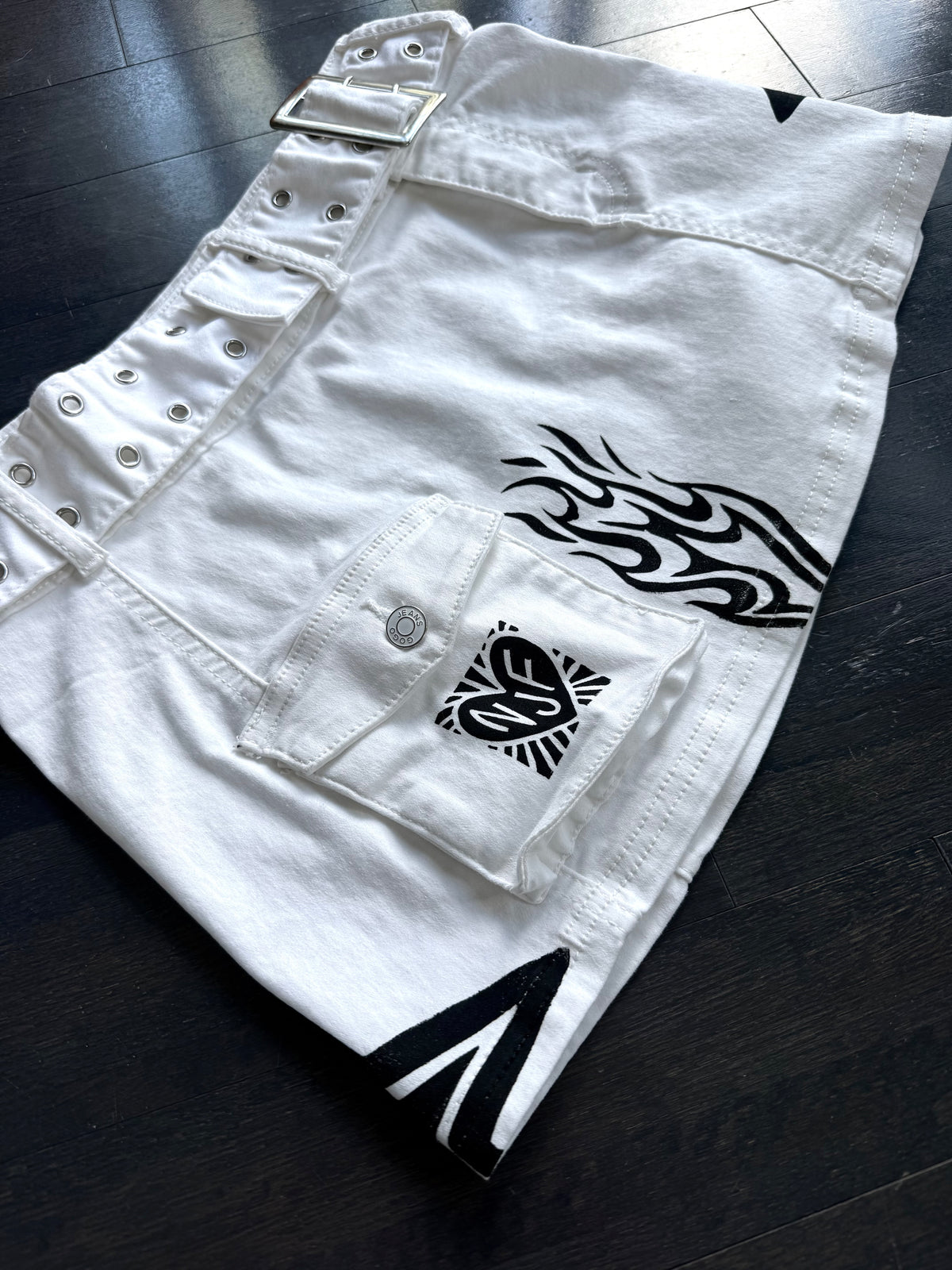 Patchwork Mid-Rise Mini Skirt