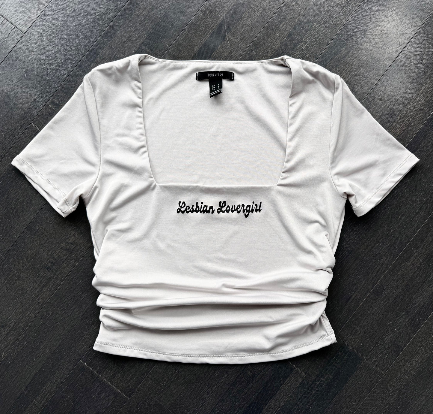 Lovergirl Low-Neck Ruched T
