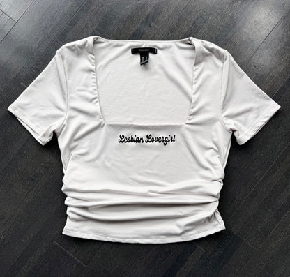 Lovergirl Low-Neck Ruched T