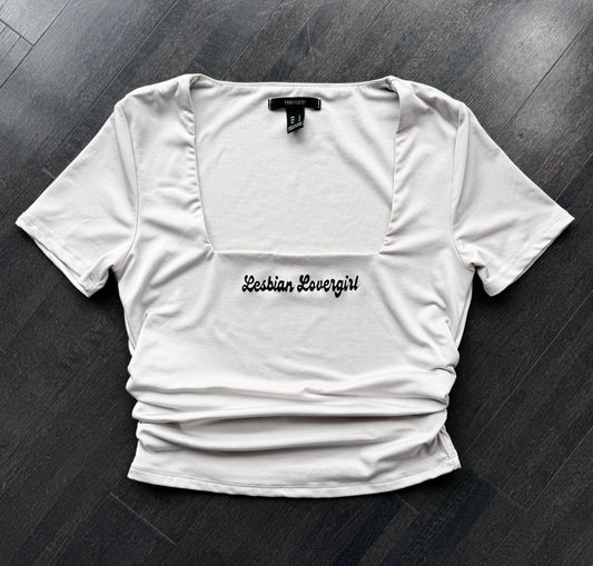 Lovergirl Low-Neck Ruched T