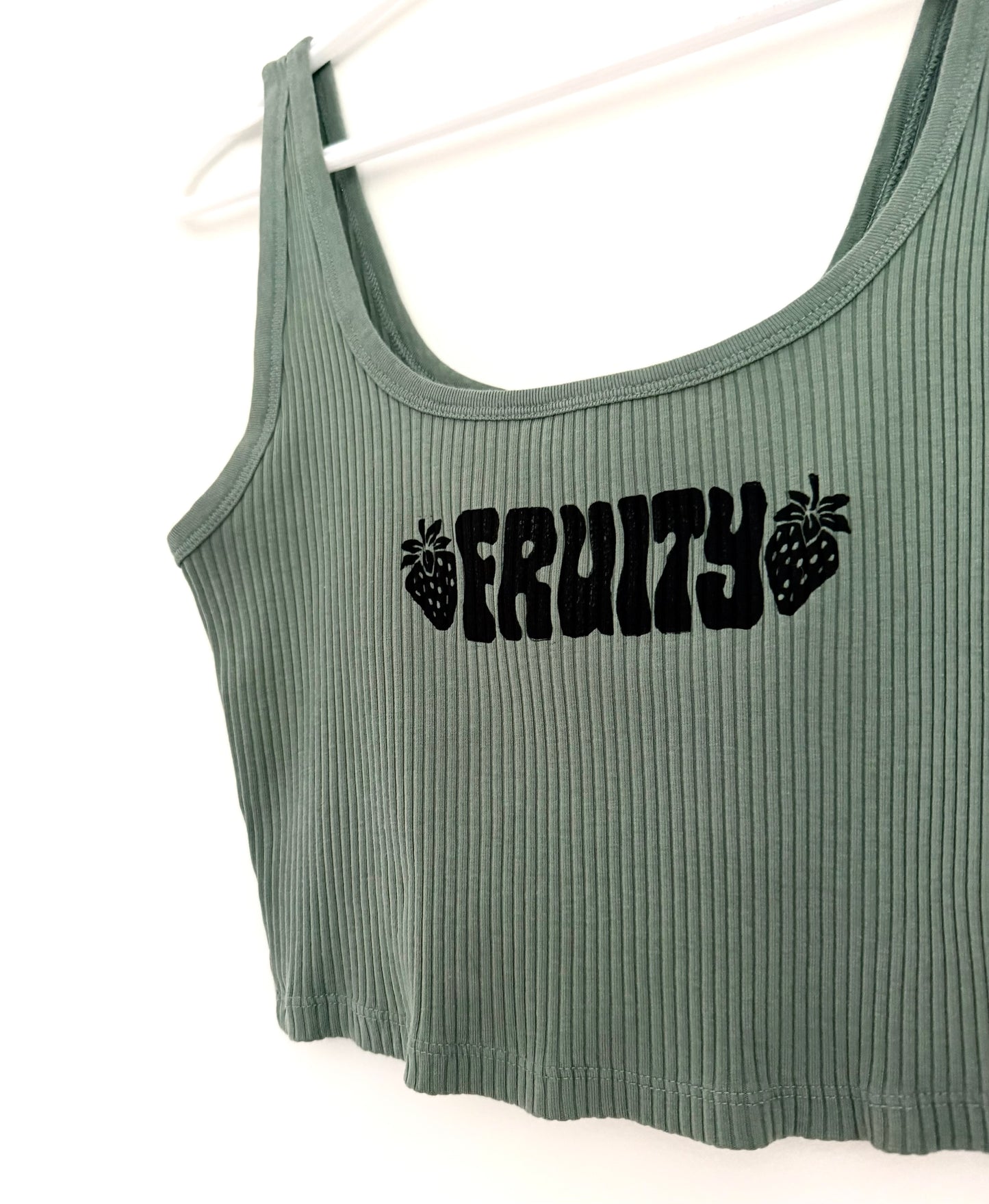 Fruity Cropped Ribbed Tank
