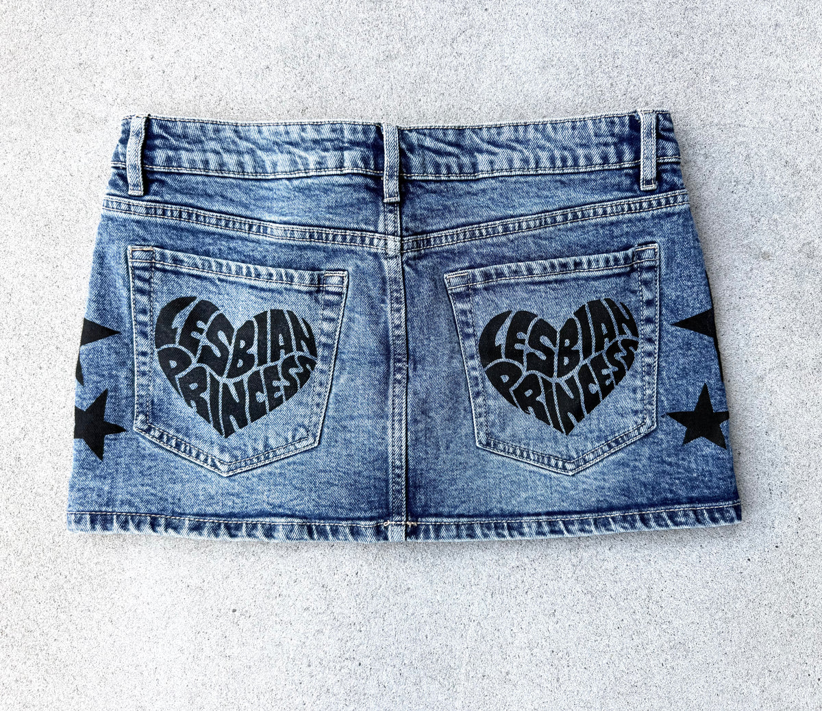 Lesbian Princess Denim Mini Skirt